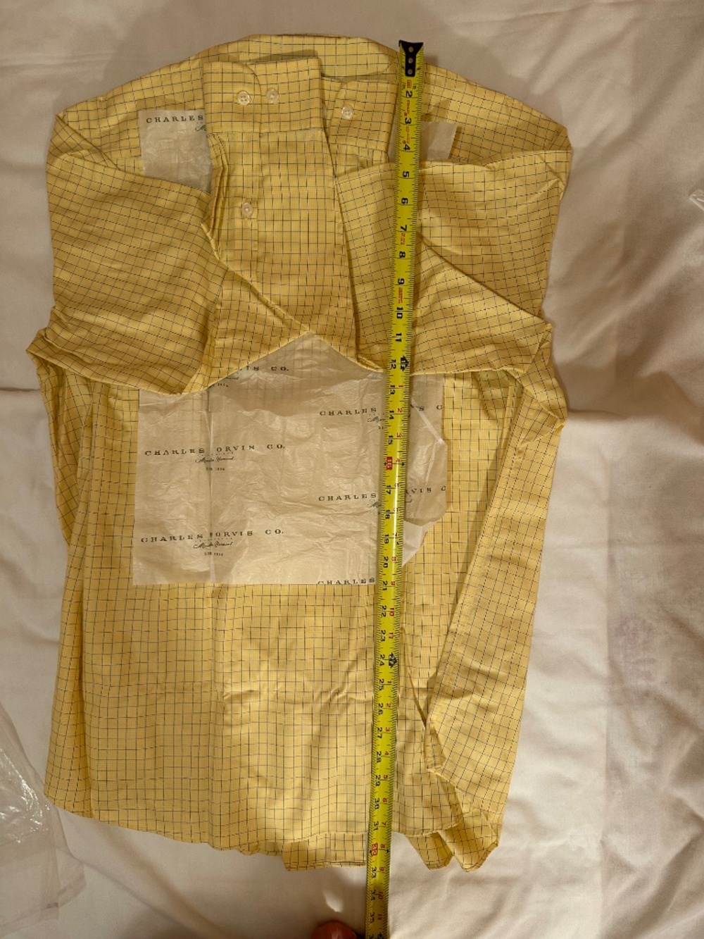 Orvis, L, yellow with blue checks men shirt - Picture 5 of 8